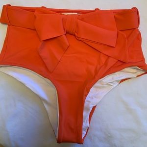 Arabella Bow Brief bikini NWT XS / US 2-4 electric orange